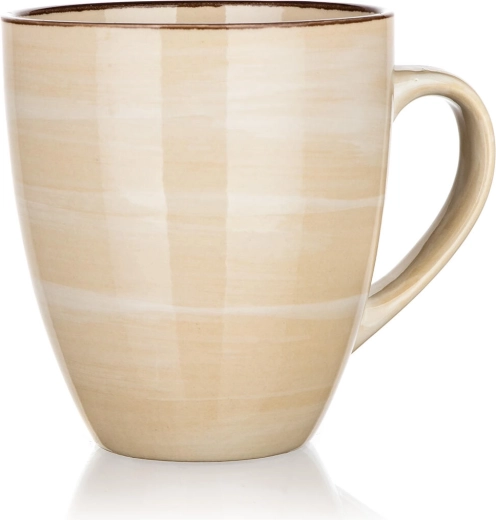 Taza de cerámica 400 ml Palas color crema