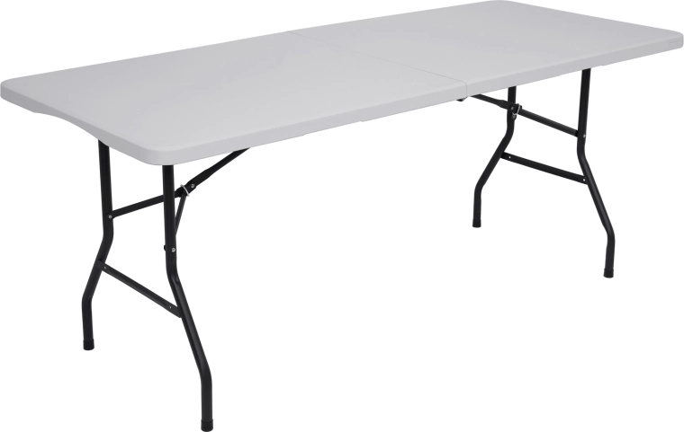 Mesa de camping plegable NILS Camp 180 × 74 cm blanca