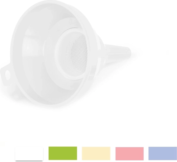 Embudo de plástico con colador de 6 cm, mezcla de colores