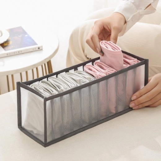 Organizador para armario con 11 compartimentos para ropa interior – gris
