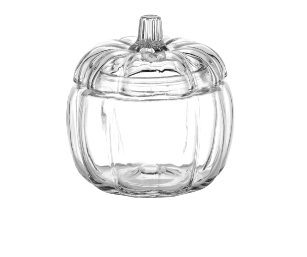 Tarro de vidrio de 1 l con motivo de calabaza