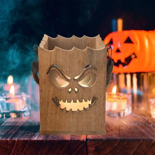 Efecto de luz de Halloween gracias al motivo tallado