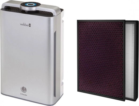 Purificador de aire Webber AP9700 Wi-Fi plateado