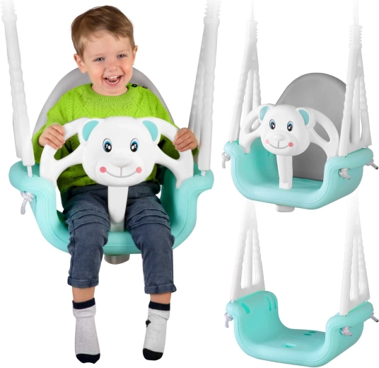 Ricokids Columpio tipo cubo Osito 3 en 1 turquesa