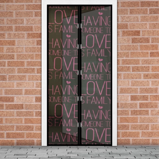 Mosquitera magnética para puertas Love 100 × 210 cm