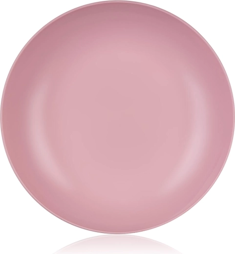 Plato hondo de plástico 22 cm rosa Culinaria