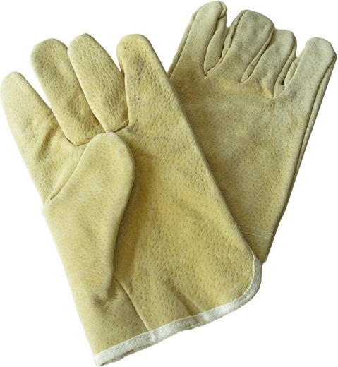 Guantes de trabajo de cuero Pigeon de piel de cerdo, amarillos