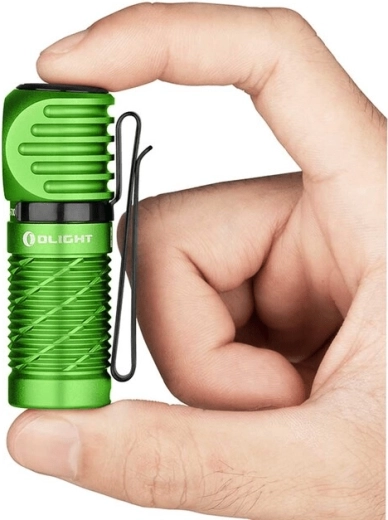 Linterna frontal de bolsillo y linterna EDC OLIGHT Perun 2 Mini Lime Green con luz roja