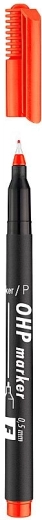 Rotulador permanente ICO OHP F rojo 0,5 mm