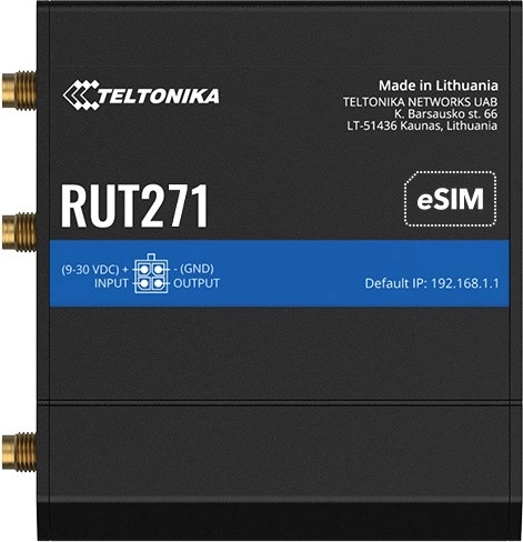 Teltonika RUT271 router LTE industrial con eSIM - 1 unidad