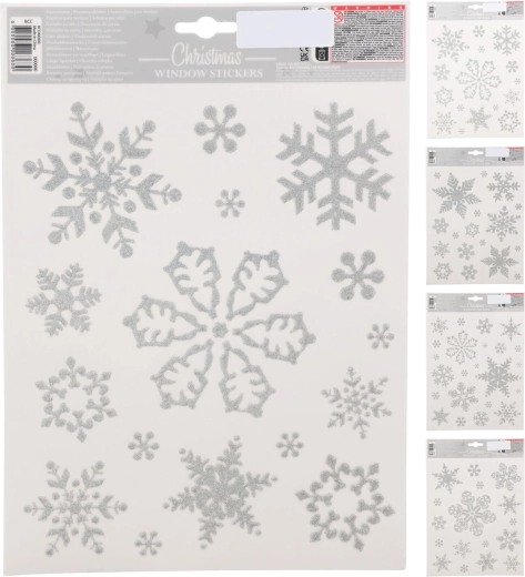 Decoración adhesiva para ventana Copo de nieve – mix de decoraciones