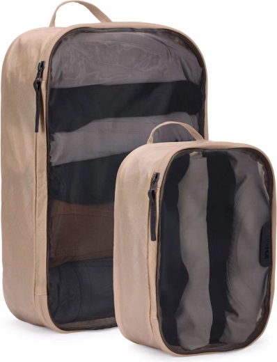 Set de cubos de embalaje Thule (1× mediano + 1× pequeño) en beige suave