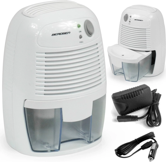 Mini deshumidificador de aire Berdsen con adaptador para coche BR-68W blanco