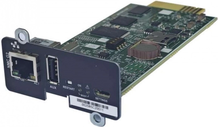 Módulo SNMP PowerWalker 1 Gbps para UPS serie RT/RTG/IoT PF1 6–10 kVA TGB/TGS - 1 pieza