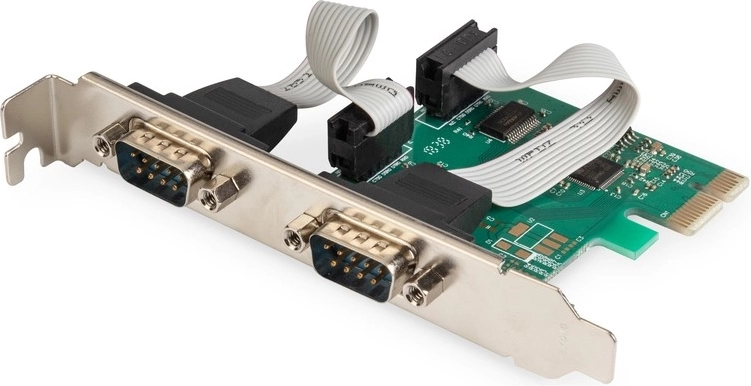 Controlador PCIe de puerto serie RS232, 2x DB9, chipset ASIX99100