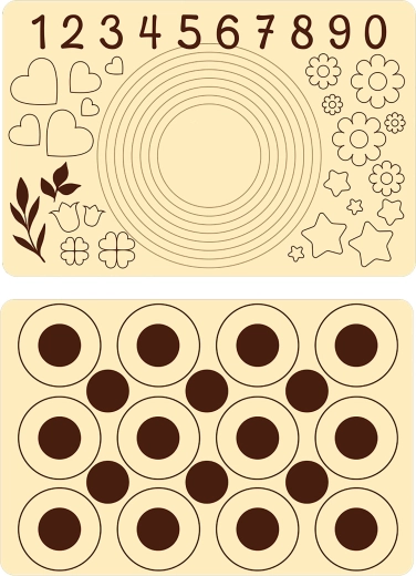 Alfombrilla de horneado de silicona 60 × 40 cm color crema