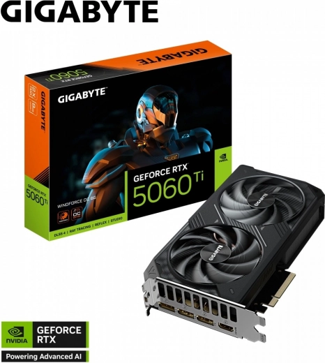 Tarjeta gráfica Gigabyte GeForce RTX 5060 Ti WINDFORCE OC 8G