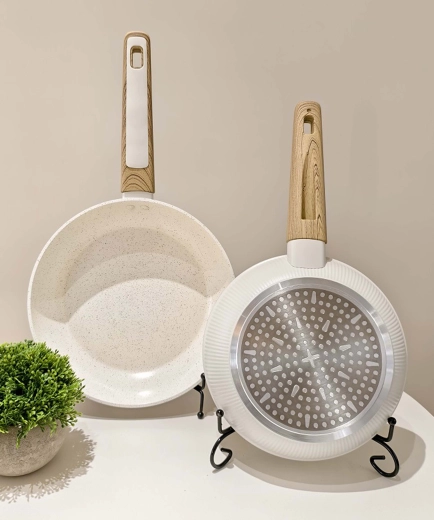 Sartén Kitchisimo Bianco 24 cm con revestimiento cerámico antiadherente