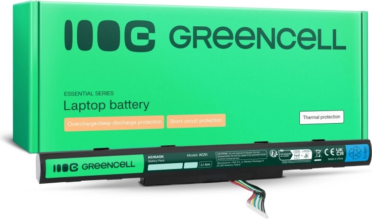 Batería Green Cell para Acer Aspire E5-553 14,6 V 2,2 Ah