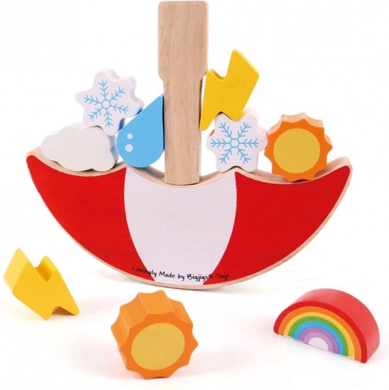 Juego de equilibrio de madera Meteorología BIGJIGS TOYS