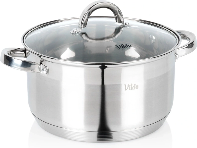 Olla de acero inoxidable con tapa de vidrio Inoxcellent 24 cm, 5,8 l