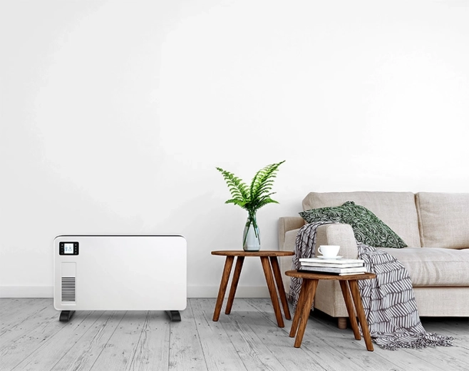 Calentamiento rápido gracias a una potencia de hasta 2300 W y al ventilador