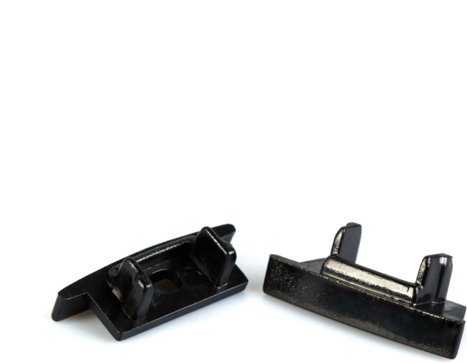 Tapas negras para perfil LED de aluminio 41011, 2 unidades