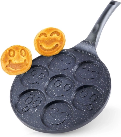 Sartén granítica para huevos y tortitas 27 cm, 7 cavidades Grande