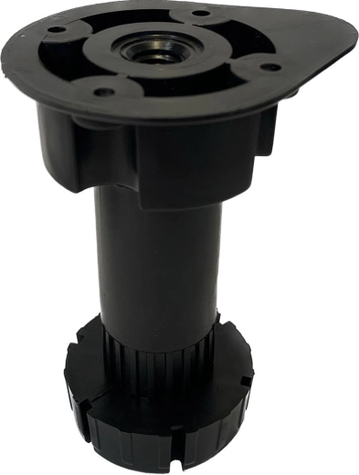Pata de mueble ajustable de plástico, diámetro 57/47 mm, altura 96–165 mm