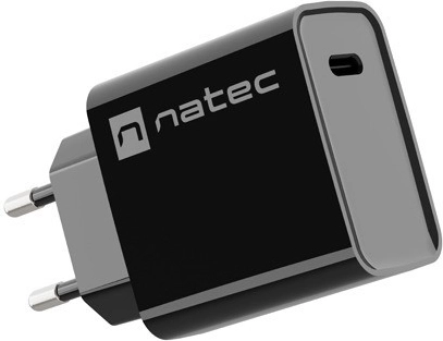 Cargador de red NATEC Ribera 1× USB‑C 20 W negro