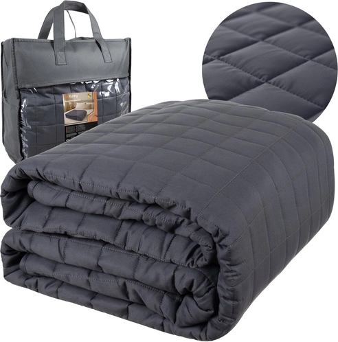 Manta lastrada Ruhhy 200 × 220 cm, 10 kg, gris