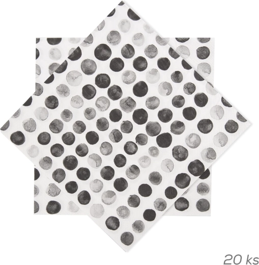 Servilletas de papel con lunares 33 × 33 cm, 20 uds.