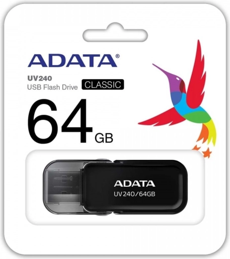 Memoria USB ADATA UV240 64 GB USB 2.0 negro