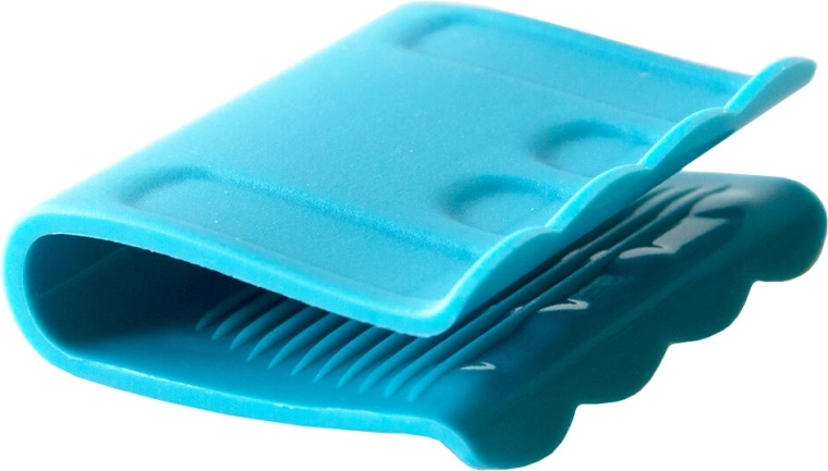 Fundas de silicona para asas de utensilios de cocina – azul y verde