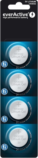 Batería de litio everActive CR3032 - blíster 4 uds.