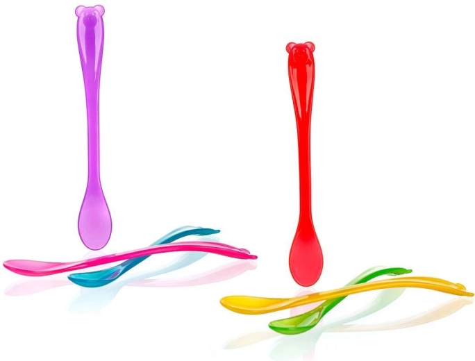 Cucharas infantiles de plástico 4Kids 17 cm, surtido de colores, 3 uds