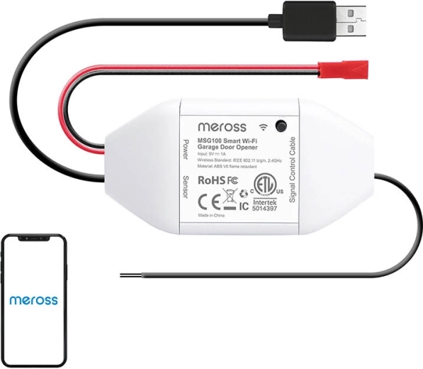 Interruptor inteligente para puerta de garaje Meross MSG100HK con soporte para Apple HomeKit