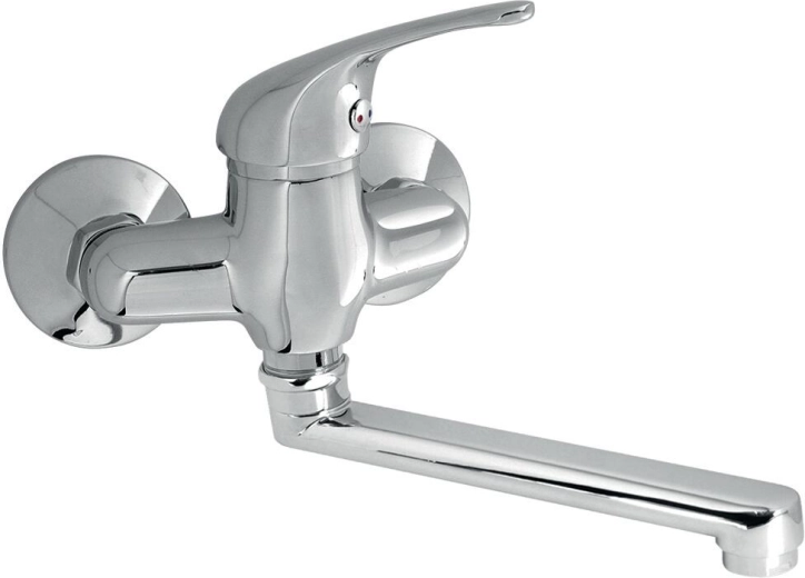 Grifo de fregadero de pared TITANIA IRIS 100 mm con brazo giratorio 200 mm