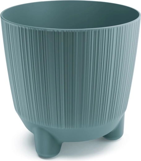 Maceta con patas azul escandinavo 19,5 cm