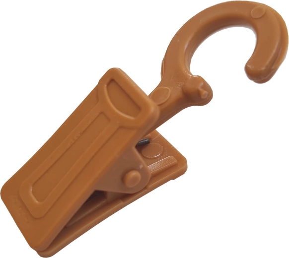 Pinza para cortinas de plástico, cereza, 10 uds