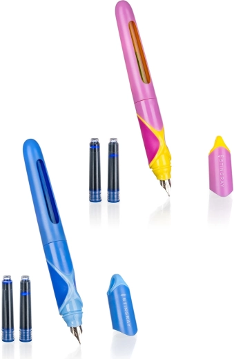 Pluma estilográfica ergonómica para cartuchos de tinta de 0,7 mm + 2 recambios
