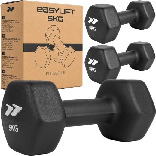 Mancuernas de neopreno EasyLift 2×5 kg