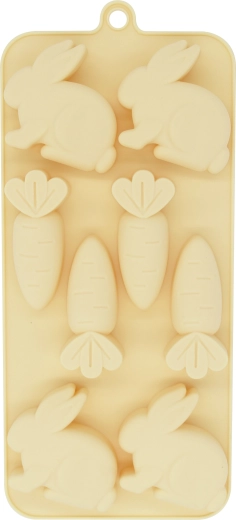 Molde de silicona para chocolate TORO – conejitos y zanahorias de Pascua, 8 uds