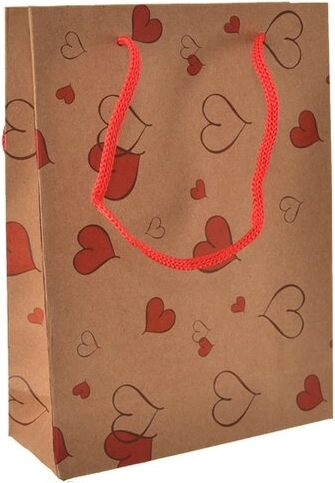 Bolsa de regalo con corazones 11 × 6 × 14 cm