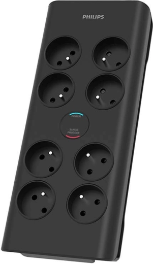 Regleta con protección contra sobretensiones con 8 tomas FR, cable de 2 m, 900 J