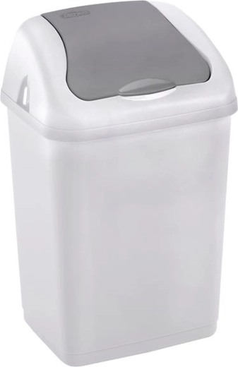Papelera de plástico con tapa basculante HEIDRUN 9 l