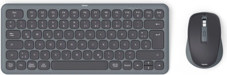 Kit inalámbrico de teclado y ratón Hama WKM-500 negro-gris
