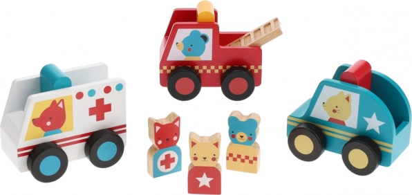 Coches de rescate con figuras