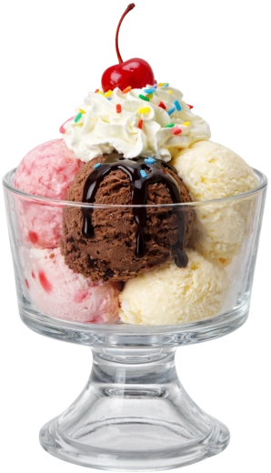 Juego de 6 copas de vidrio para helado y postres 280 ml