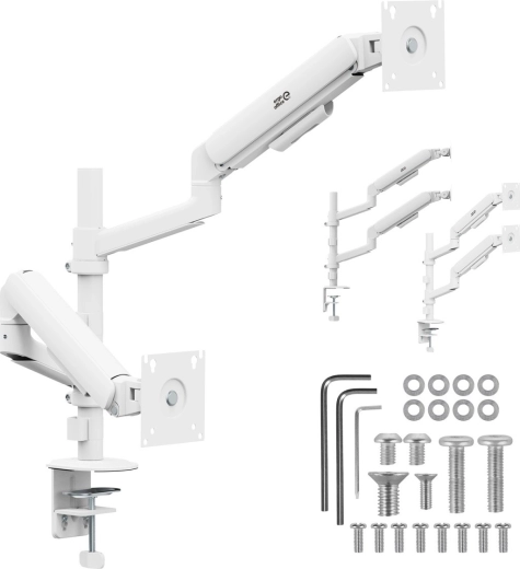 Ergo Office soporte doble para 2 monitores 17–32" blanco